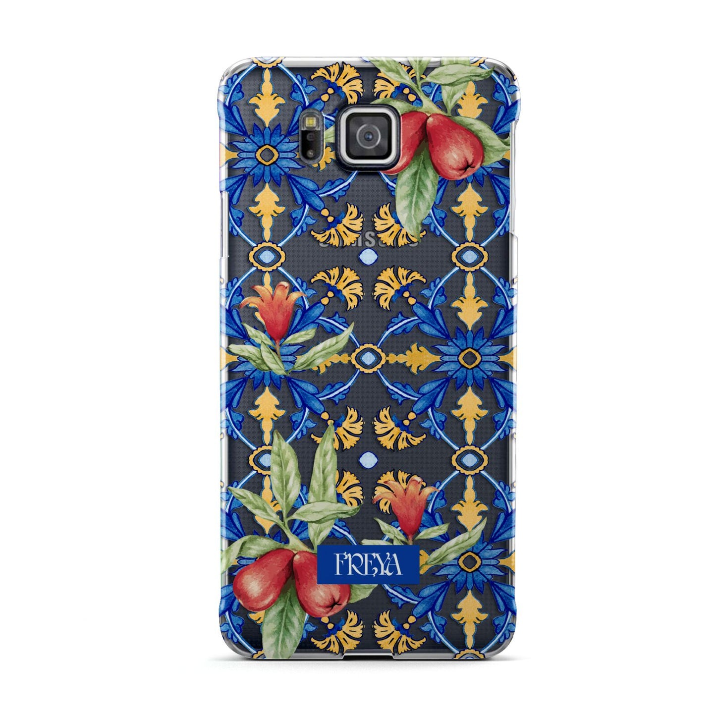 Personalised Mediterranean Fruit and Tiles Samsung Galaxy Alpha Case