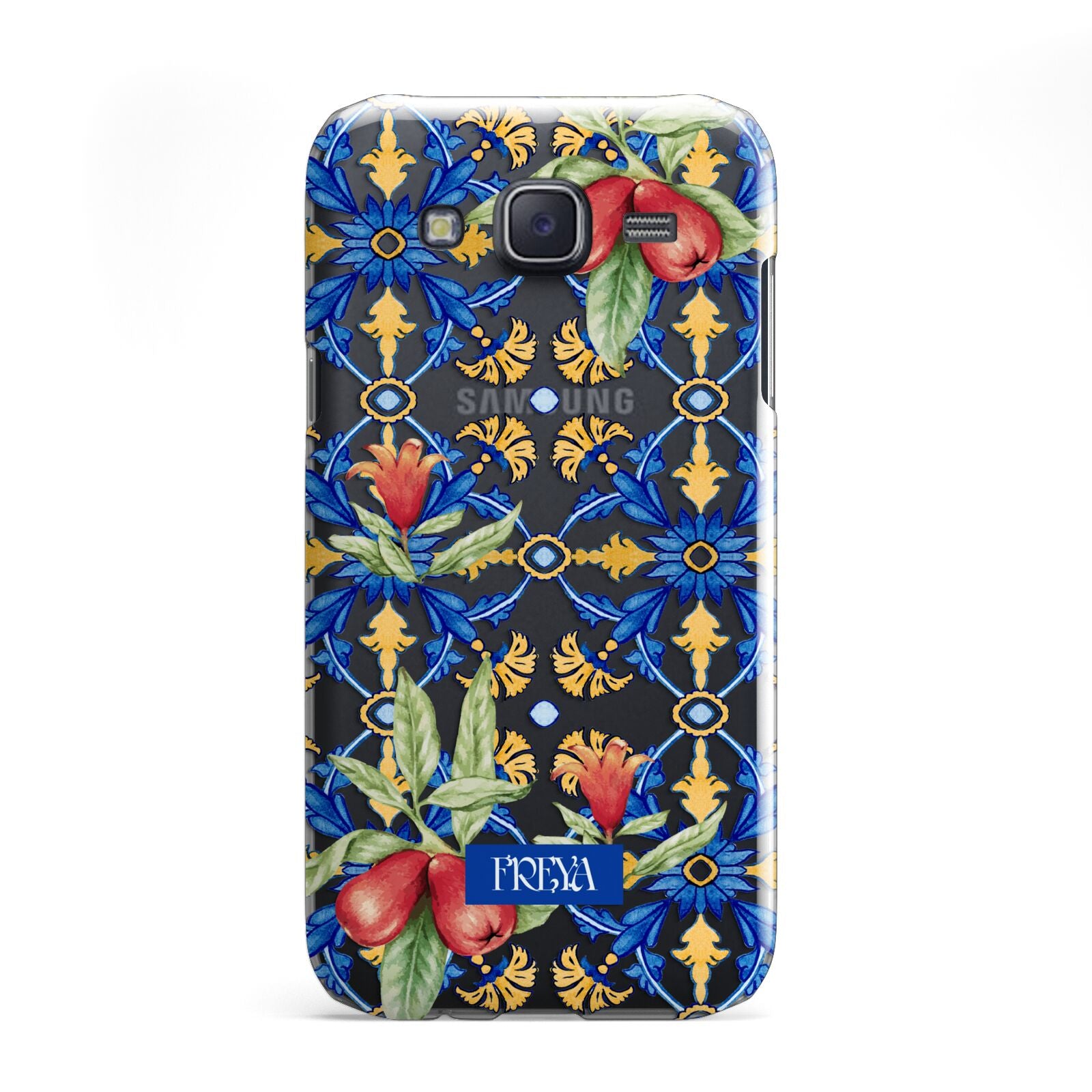 Personalised Mediterranean Fruit and Tiles Samsung Galaxy J5 Case