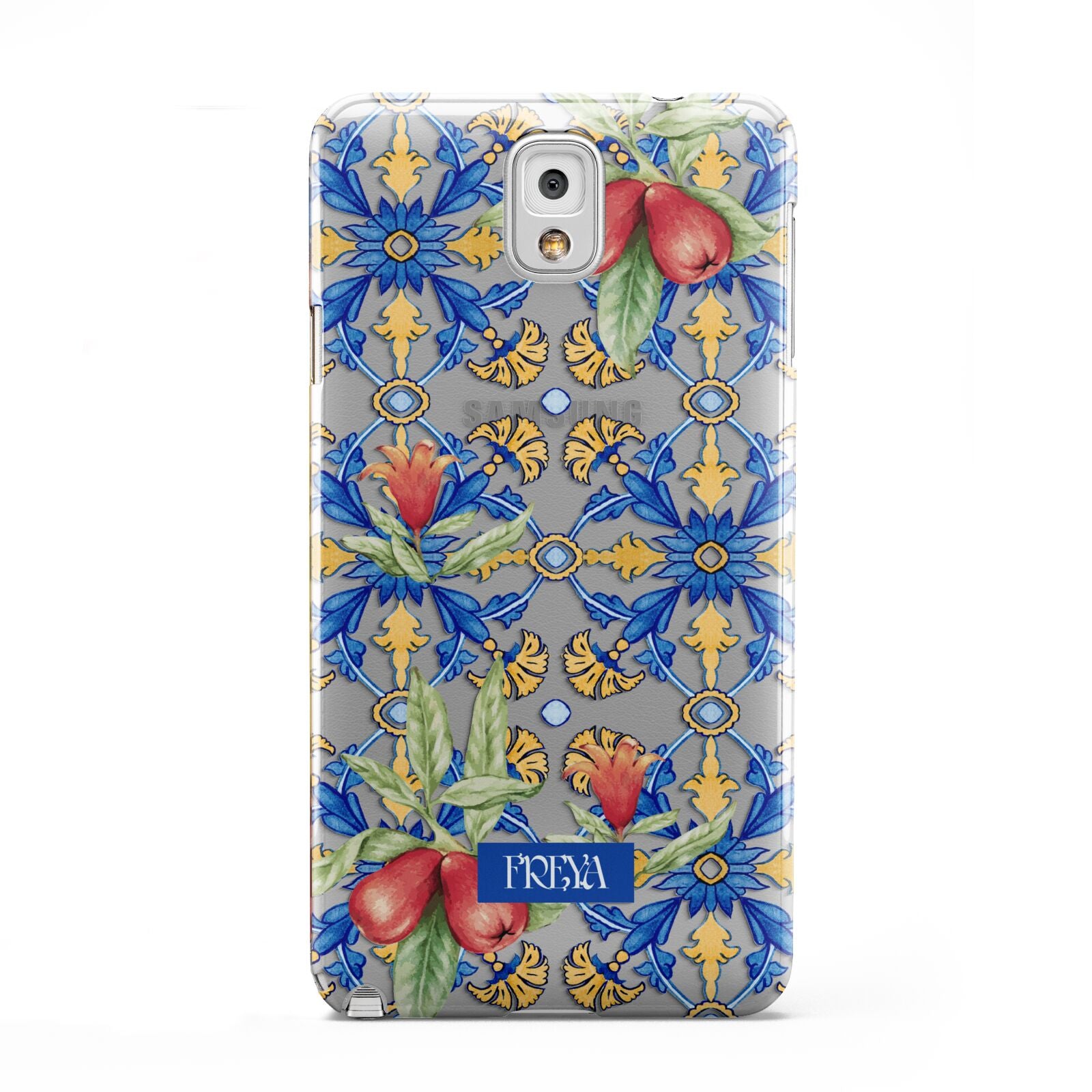 Personalised Mediterranean Fruit and Tiles Samsung Galaxy Note 3 Case