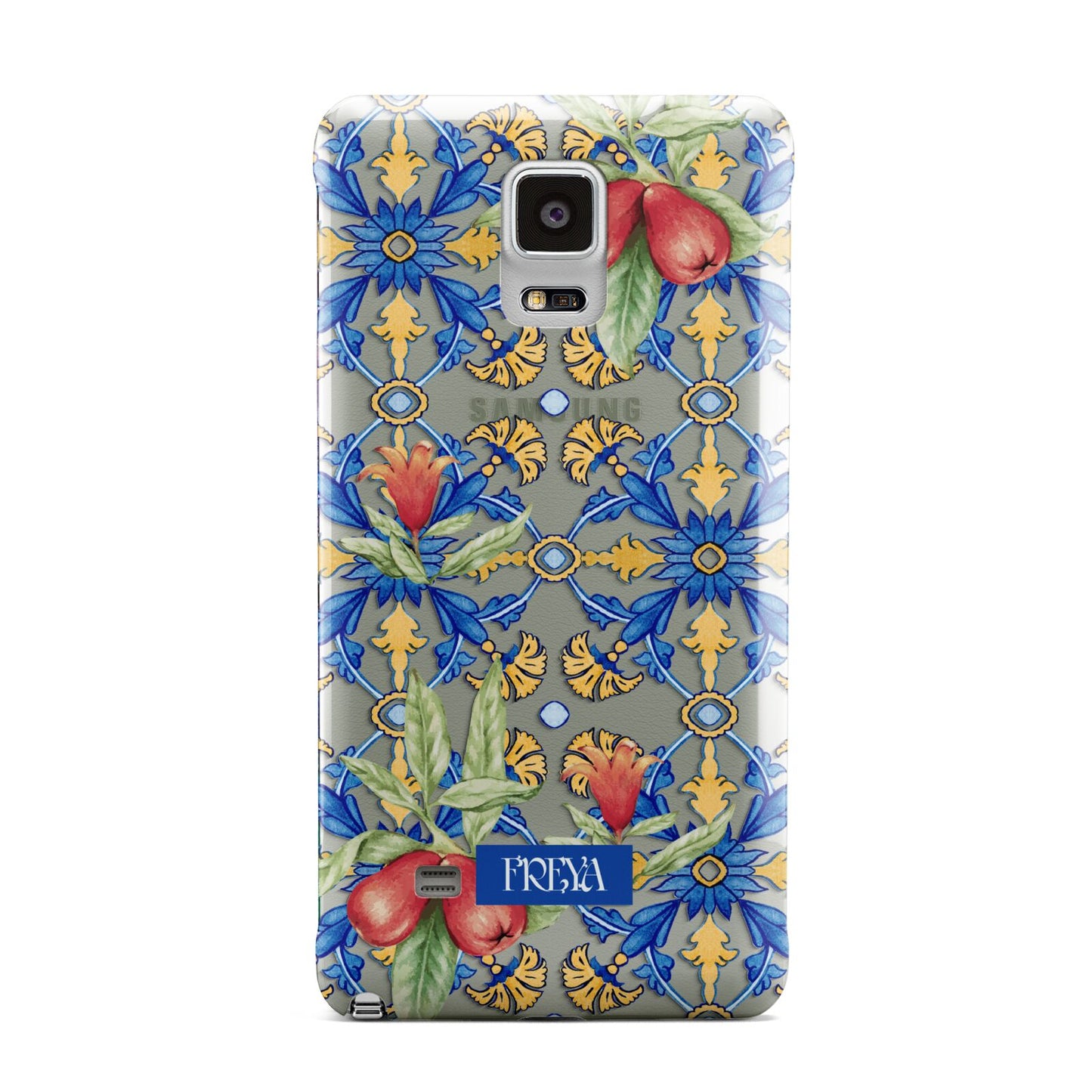 Personalised Mediterranean Fruit and Tiles Samsung Galaxy Note 4 Case