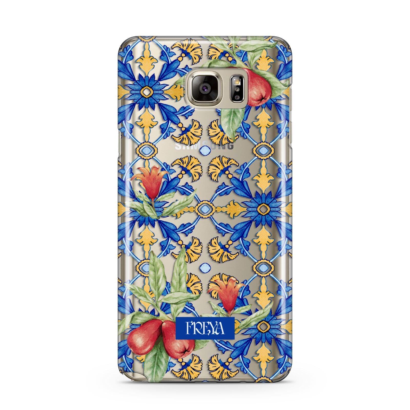 Personalised Mediterranean Fruit and Tiles Samsung Galaxy Note 5 Case