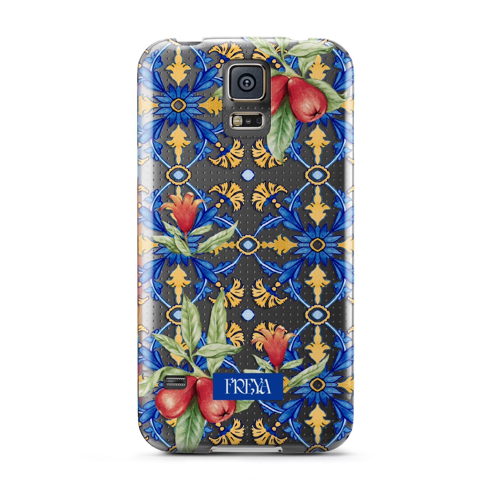 Personalised Mediterranean Fruit and Tiles Samsung Galaxy S5 Case