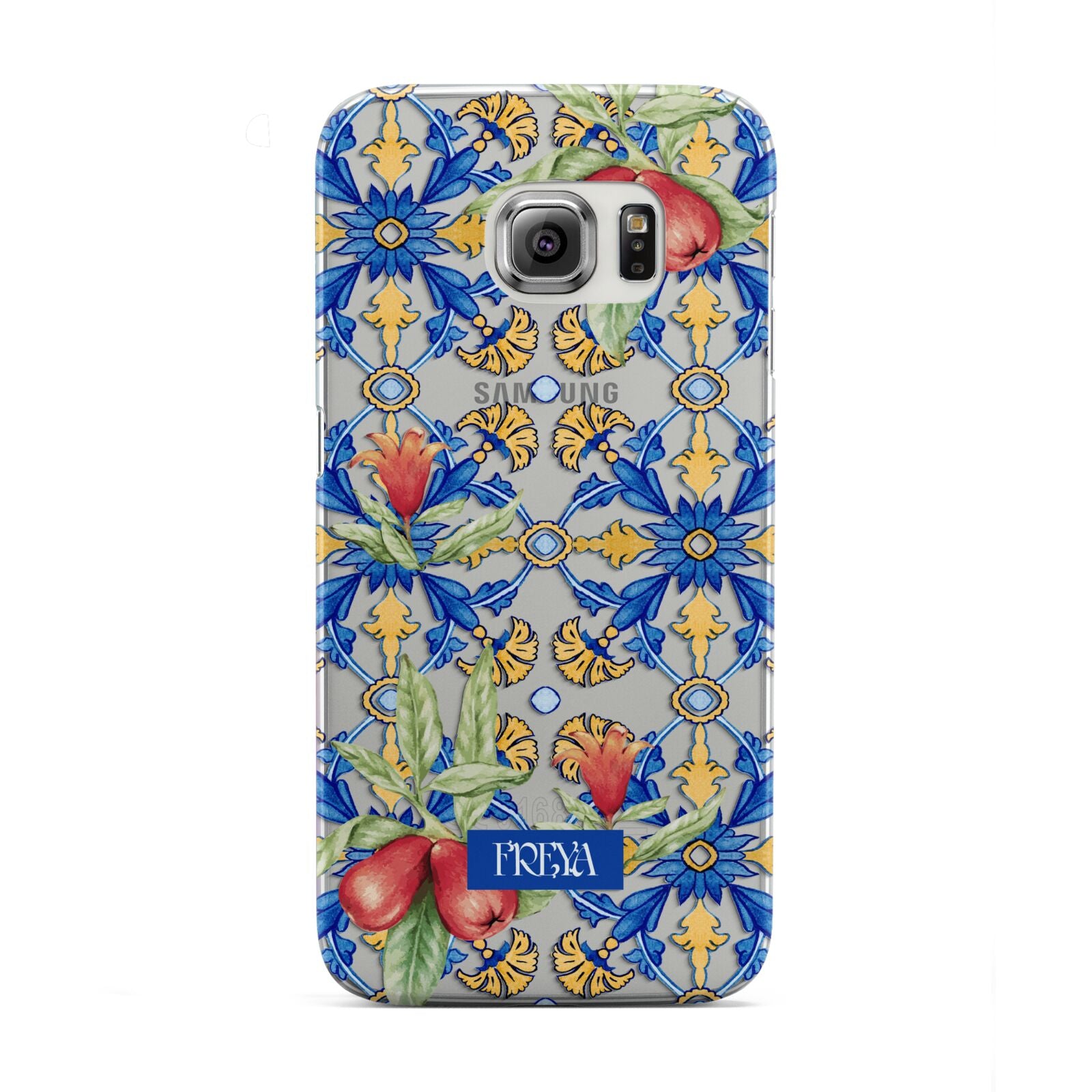 Personalised Mediterranean Fruit and Tiles Samsung Galaxy S6 Edge Case