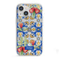 Personalised Mediterranean Fruit and Tiles iPhone 13 Mini TPU Impact Case with White Edges