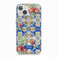 Personalised Mediterranean Fruit and Tiles iPhone 13 TPU Impact Case with White Edges
