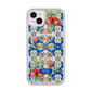 Personalised Mediterranean Fruit and Tiles iPhone 14 Plus Glitter Tough Case Starlight