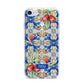 Personalised Mediterranean Fruit and Tiles iPhone 7 Bumper Case on Silver iPhone