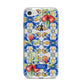 Personalised Mediterranean Fruit and Tiles iPhone 8 Bumper Case on Silver iPhone