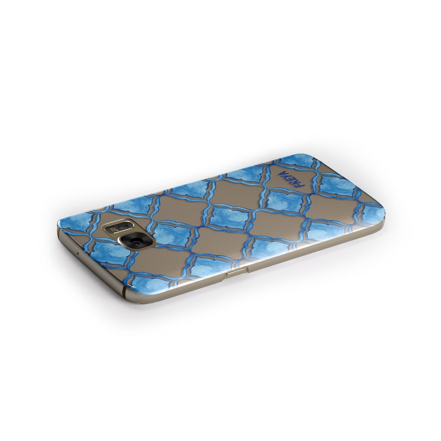 Personalised Mediterranean Tiles Samsung Galaxy Case Side Close Up