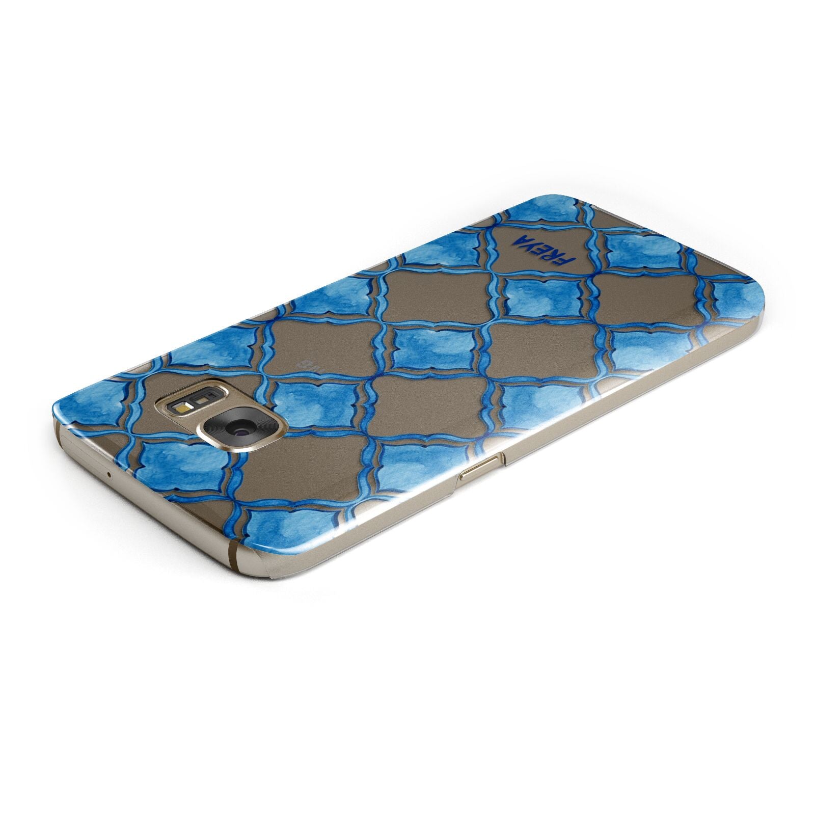 Personalised Mediterranean Tiles Samsung Galaxy Case Top Cutout