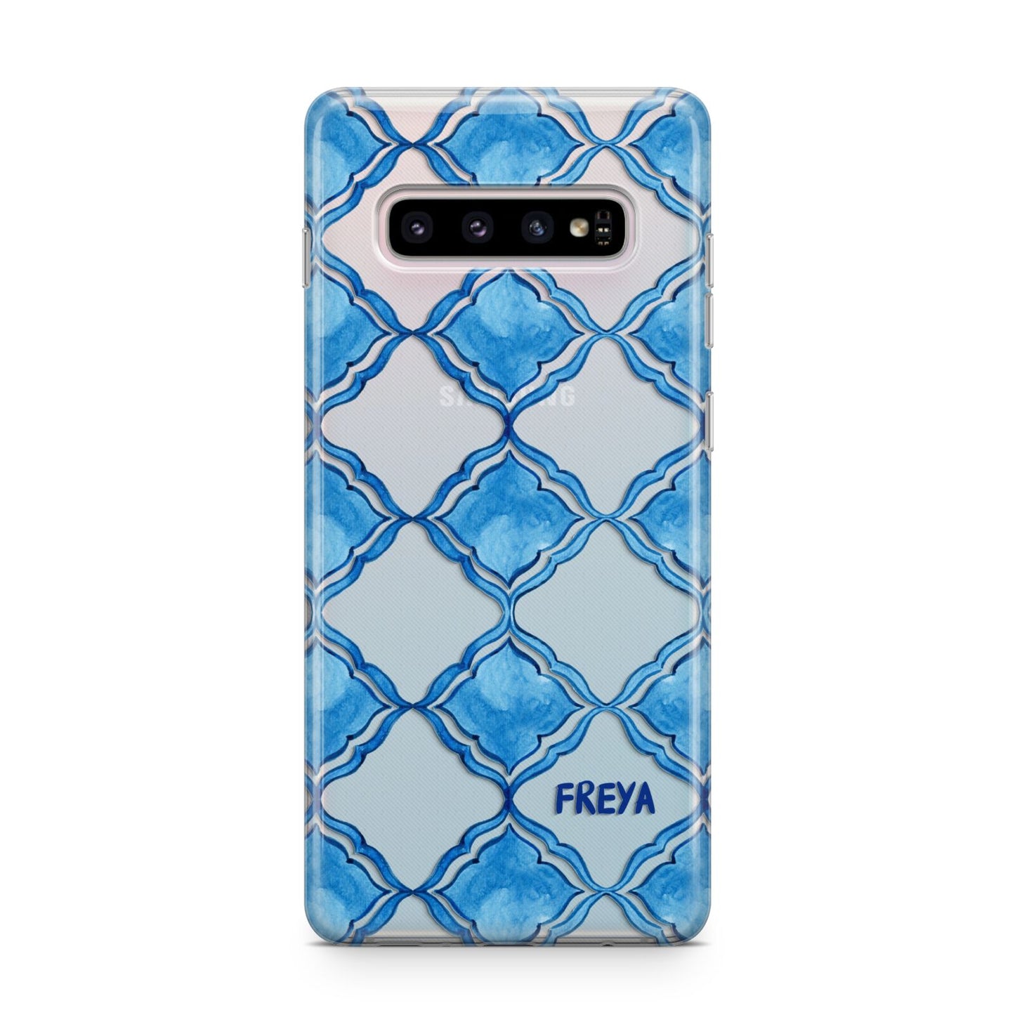 Personalised Mediterranean Tiles Samsung Galaxy S10 Plus Case