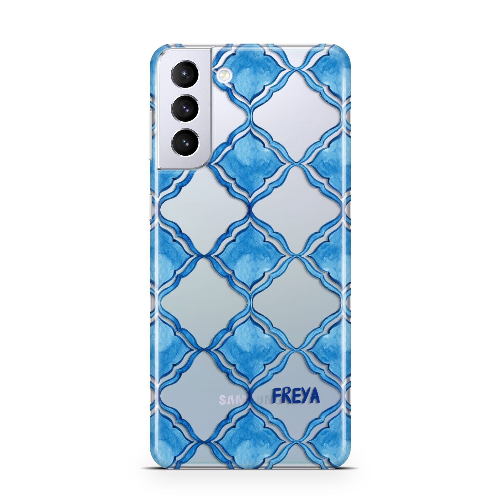 Personalised Mediterranean Tiles Samsung S21 Plus Case