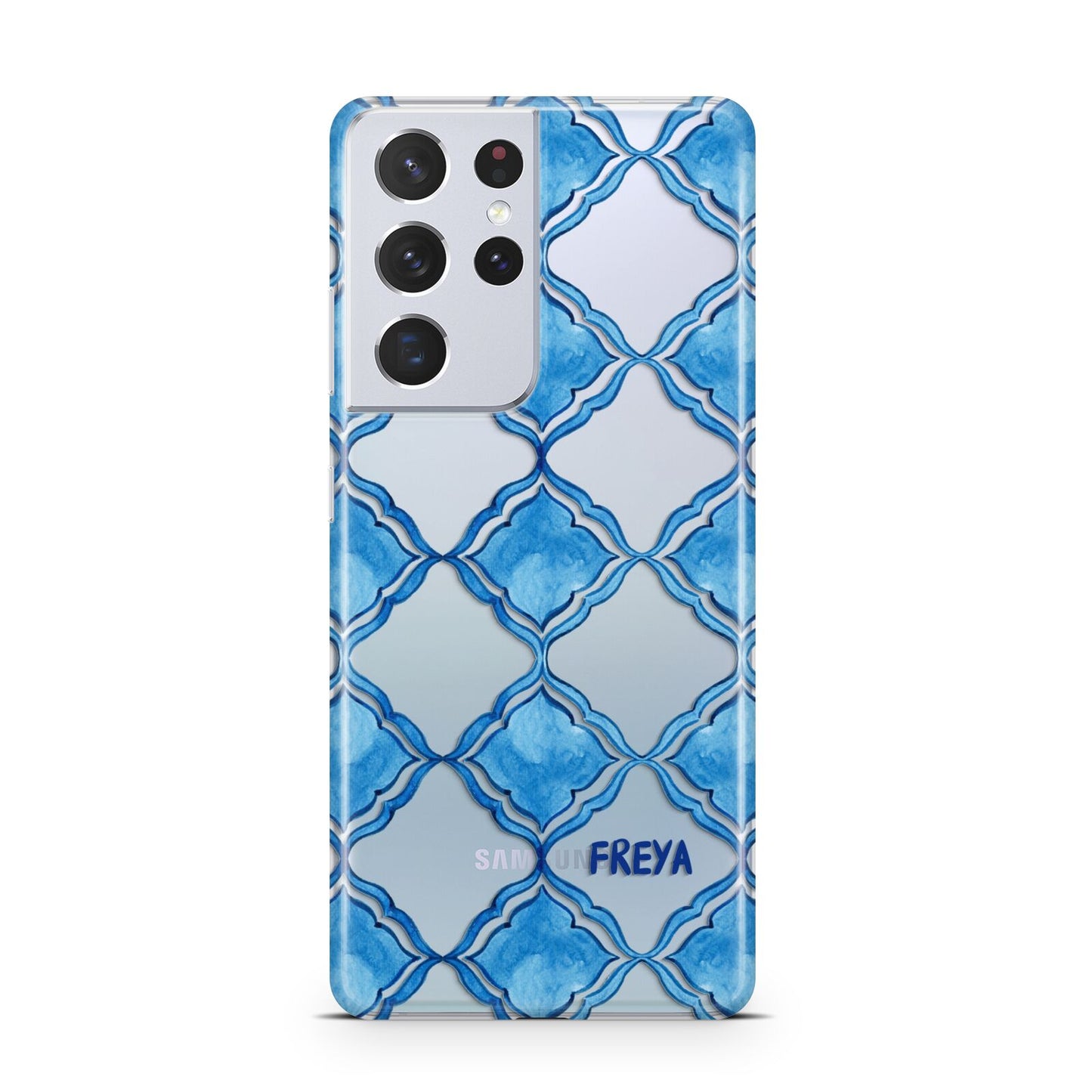 Personalised Mediterranean Tiles Samsung S21 Ultra Case