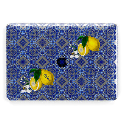 Personalised Mediterranean Tiles and Lemons Apple MacBook Case