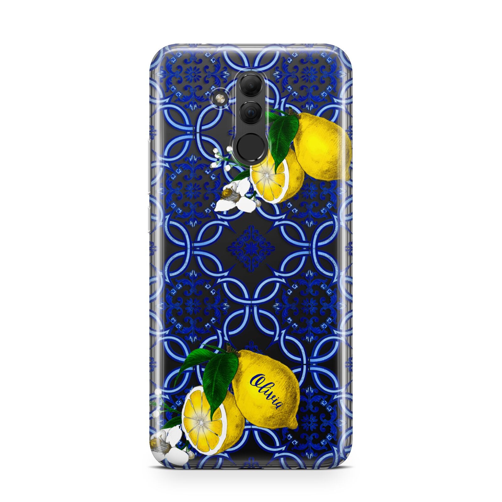 Personalised Mediterranean Tiles and Lemons Huawei Mate 20 Lite