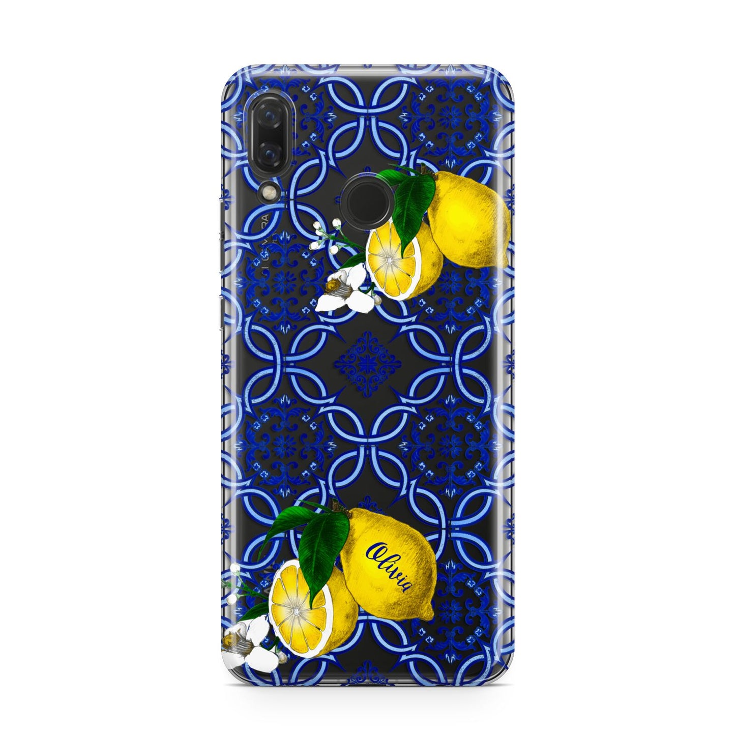 Personalised Mediterranean Tiles and Lemons Huawei Nova 3 Phone Case