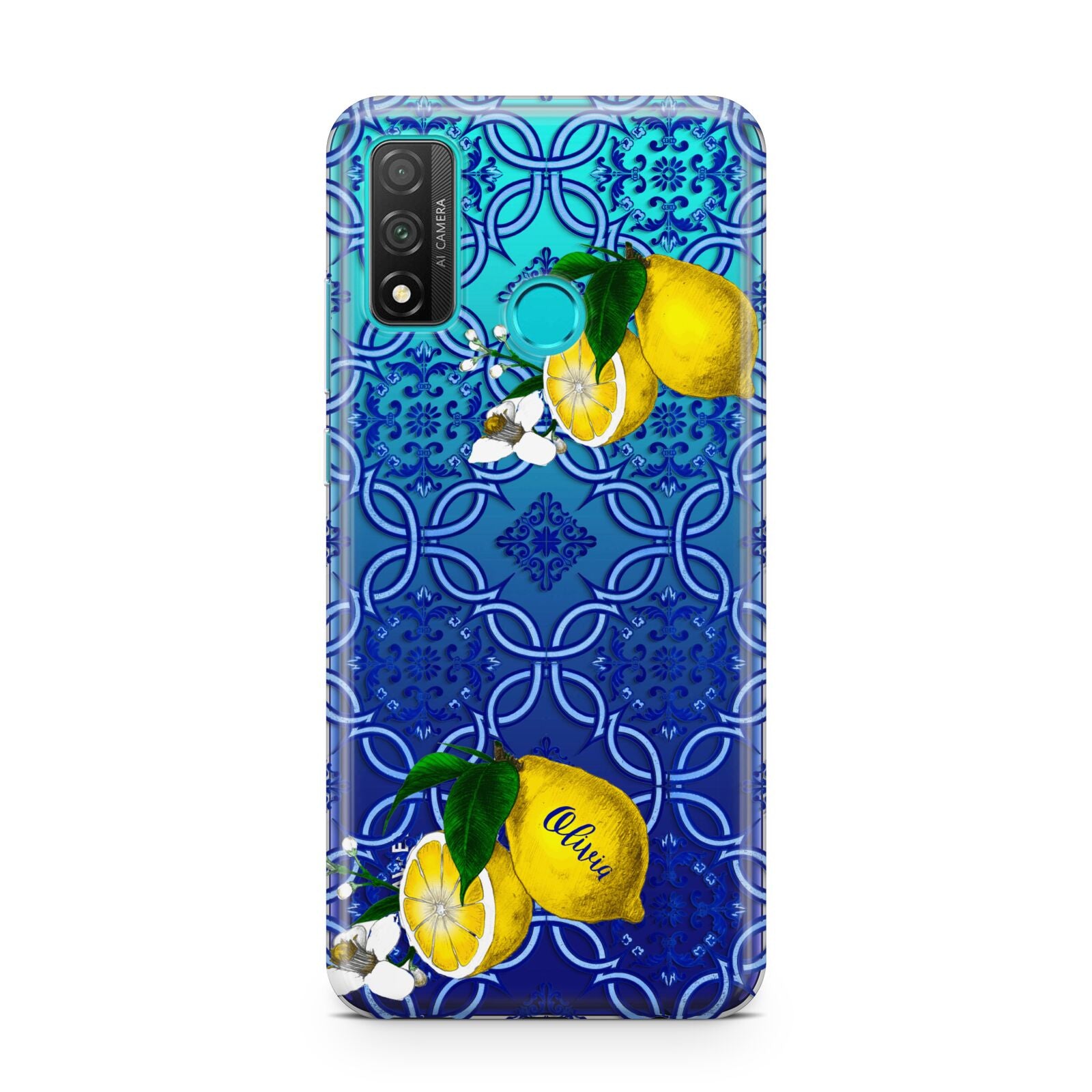 Personalised Mediterranean Tiles and Lemons Huawei P Smart 2020