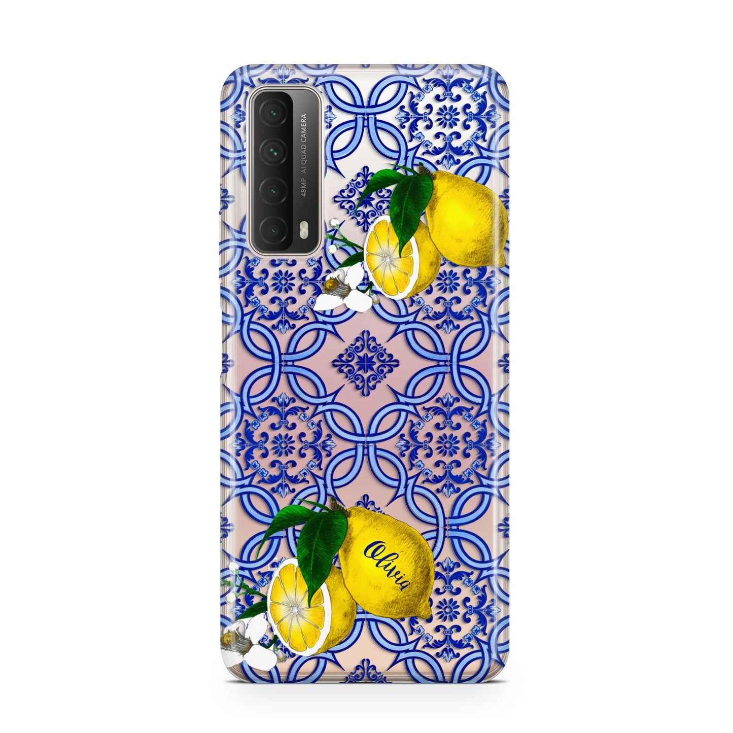 Personalised Mediterranean Tiles and Lemons Huawei P Smart 2021