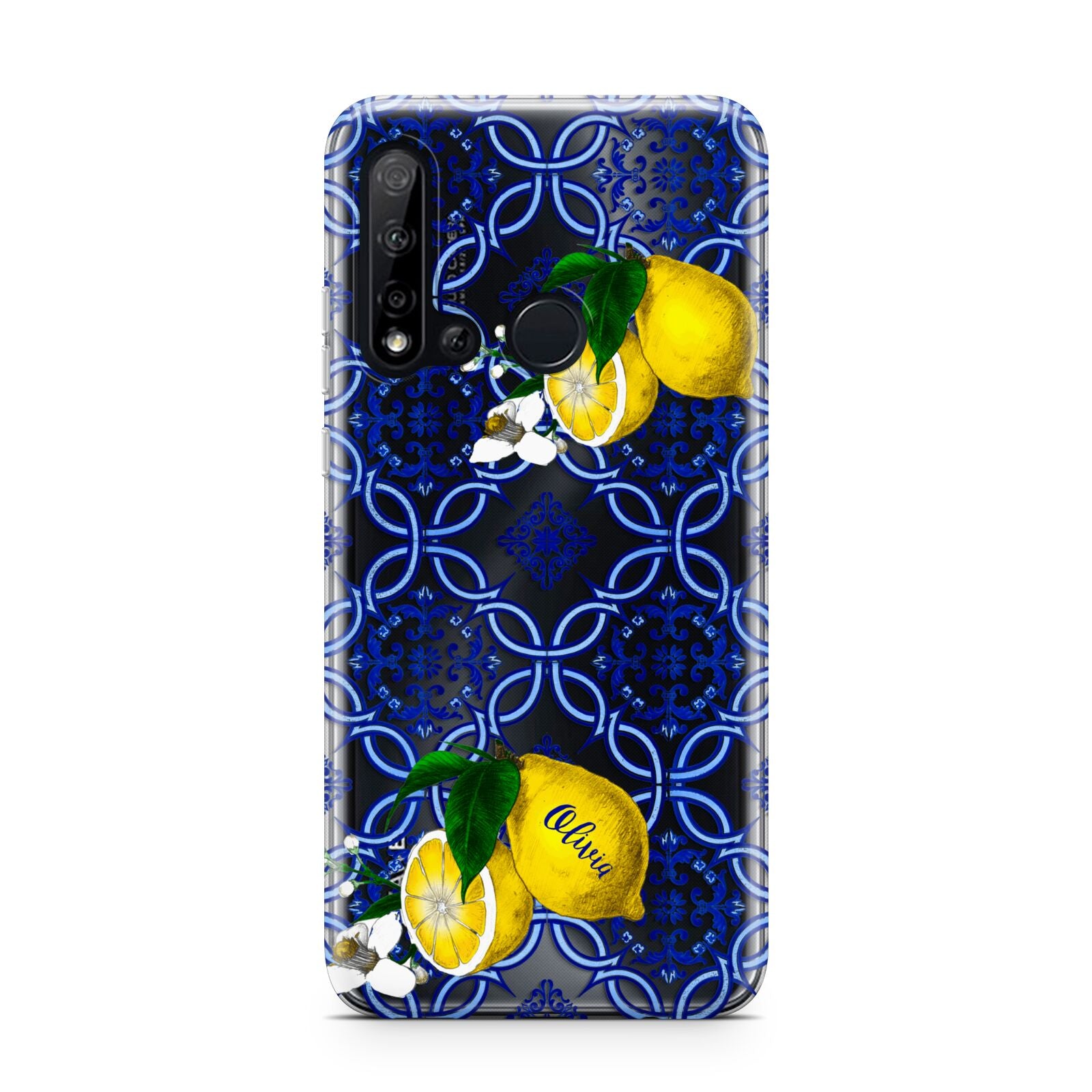 Personalised Mediterranean Tiles and Lemons Huawei P20 Lite 5G Phone Case