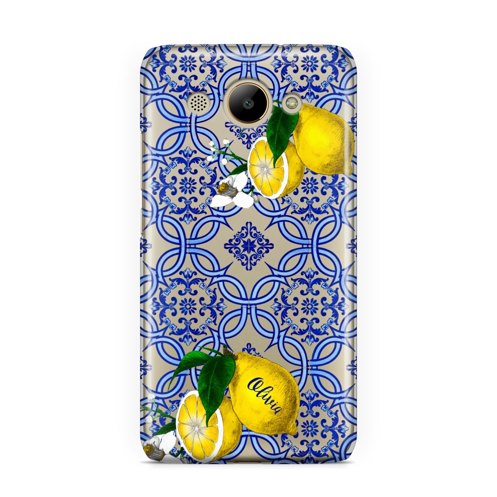 Personalised Mediterranean Tiles and Lemons Huawei Y3 2017