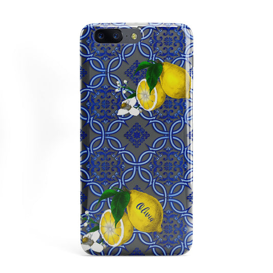 Personalised Mediterranean Tiles and Lemons OnePlus Case