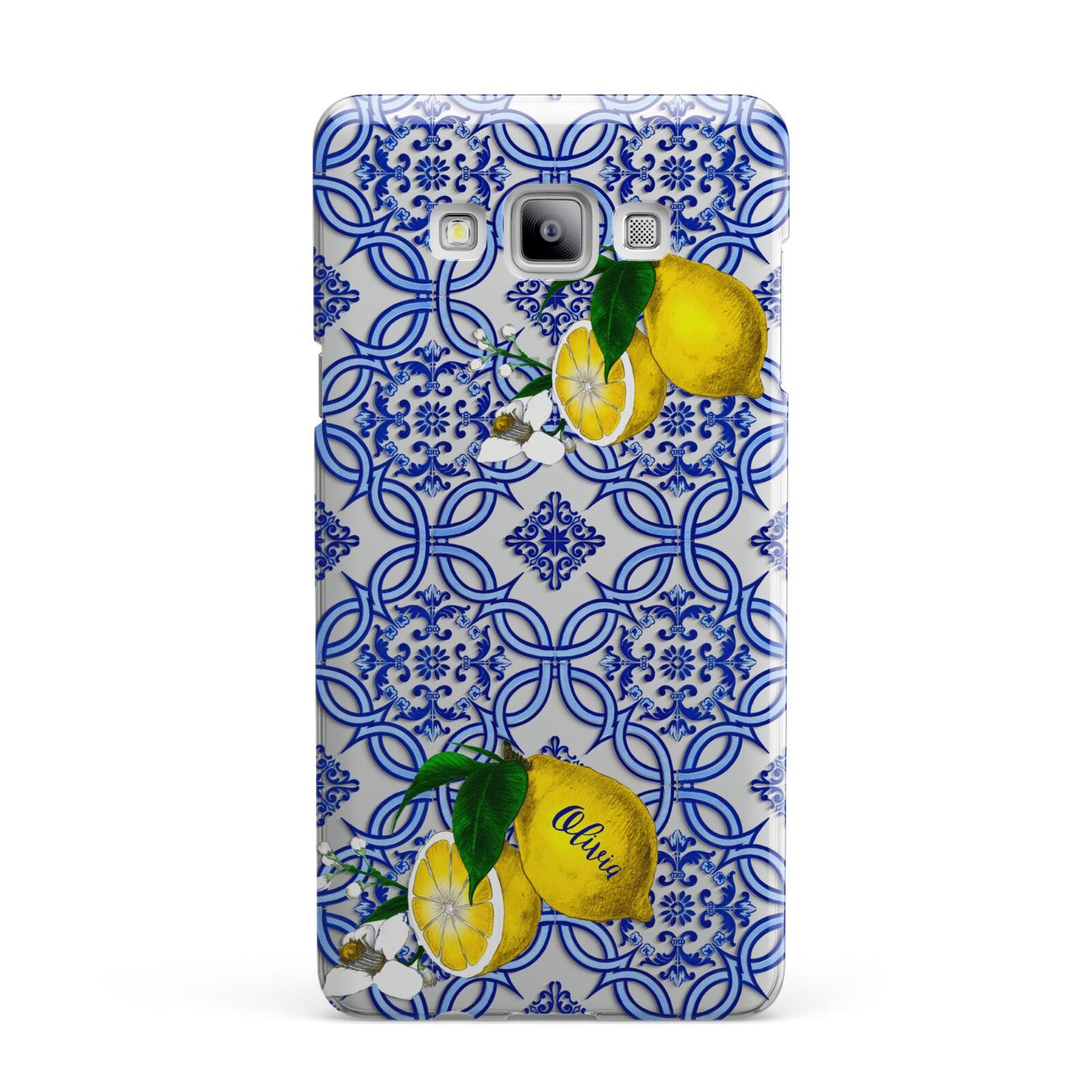 Personalised Mediterranean Tiles and Lemons Samsung Galaxy A7 2015 Case