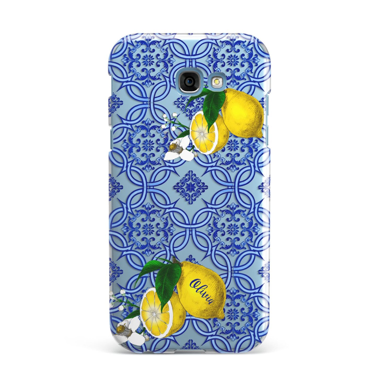 Personalised Mediterranean Tiles and Lemons Samsung Galaxy A7 2017 Case