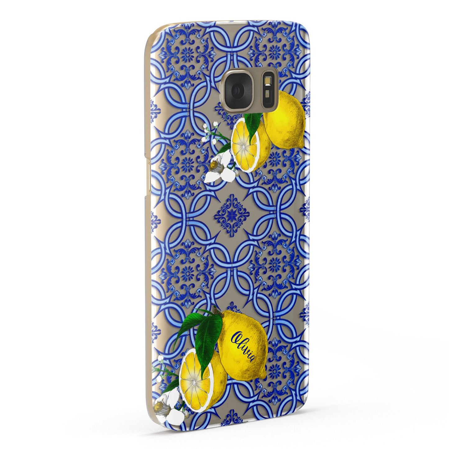 Personalised Mediterranean Tiles and Lemons Samsung Galaxy Case Fourty Five Degrees