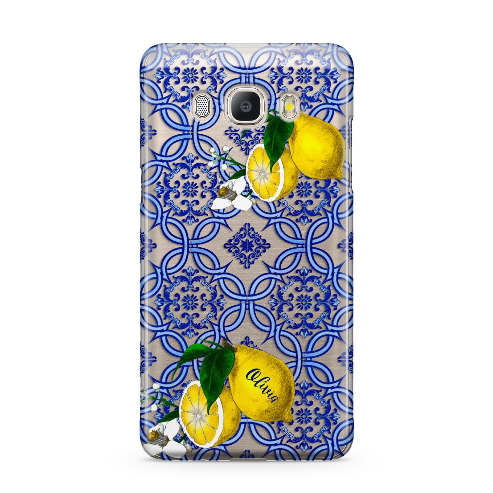 Personalised Mediterranean Tiles and Lemons Samsung Galaxy J5 2016 Case