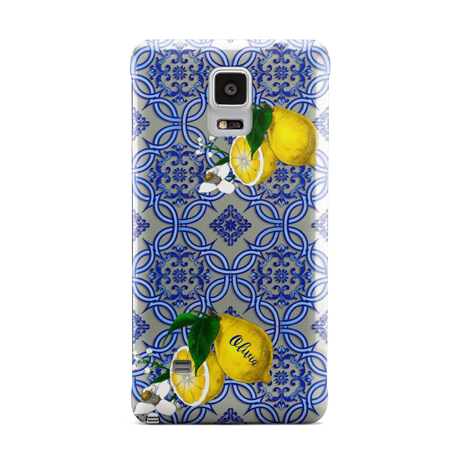 Personalised Mediterranean Tiles and Lemons Samsung Galaxy Note 4 Case