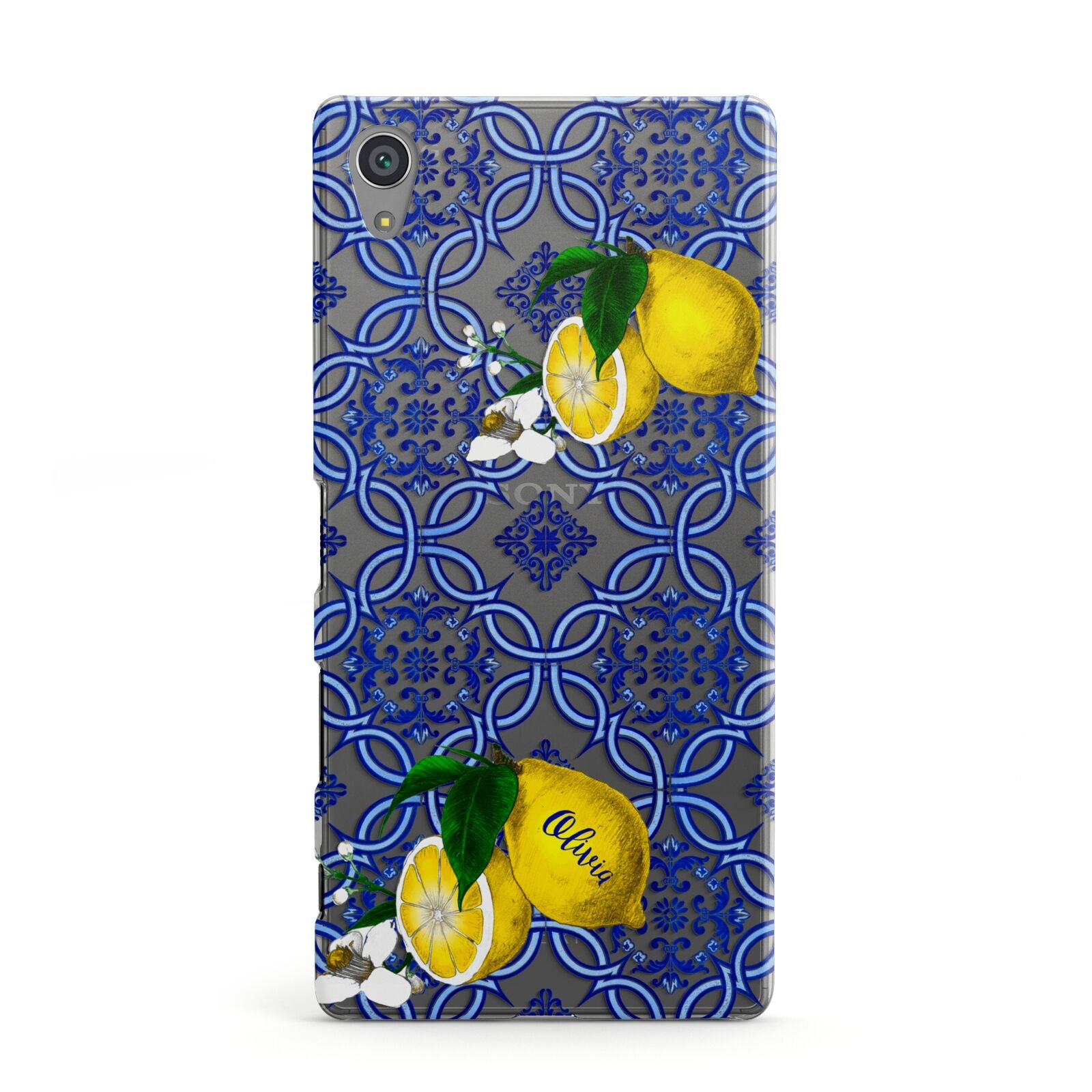 Personalised Mediterranean Tiles and Lemons Sony Xperia Case