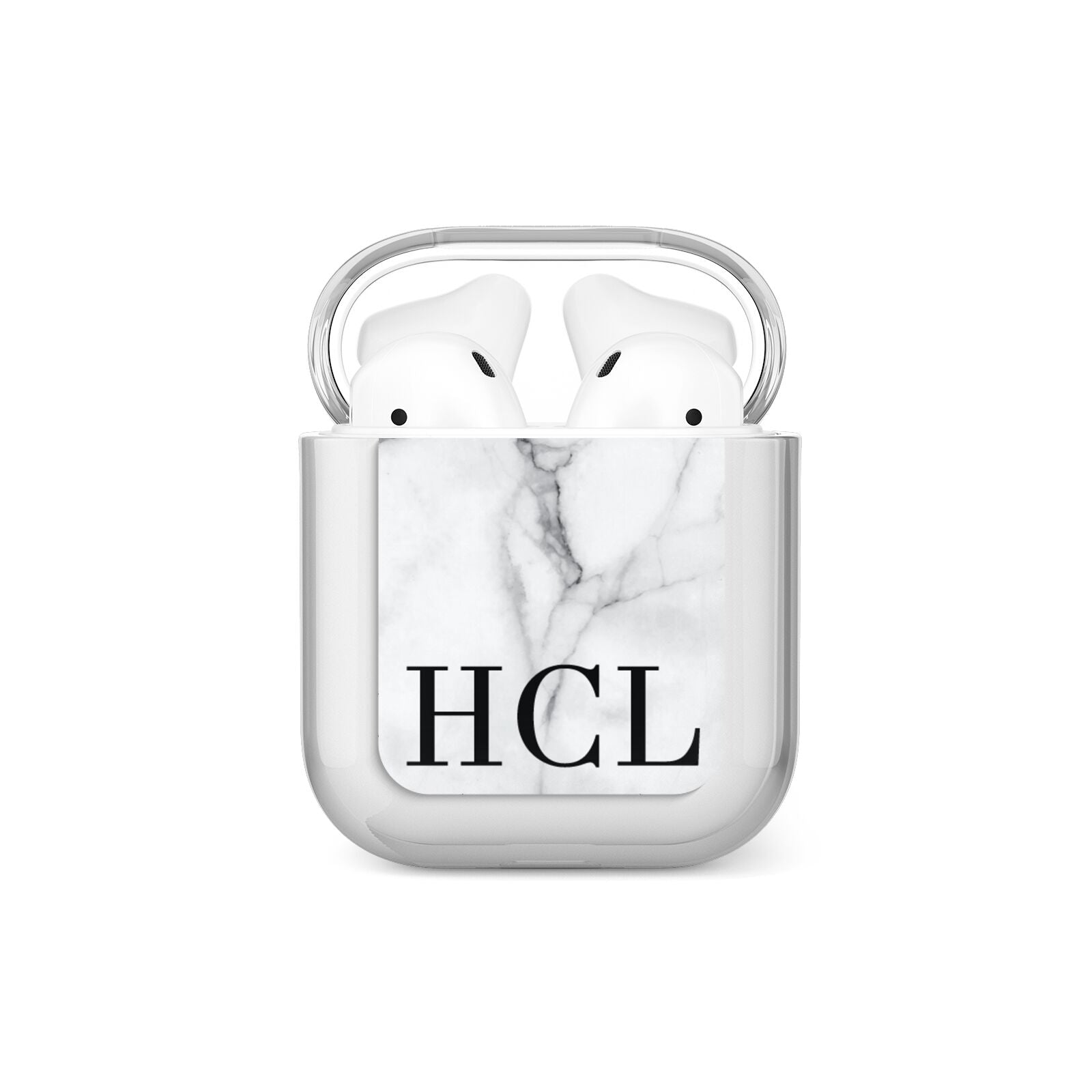 Personalised Medium Marble Initials AirPods Case