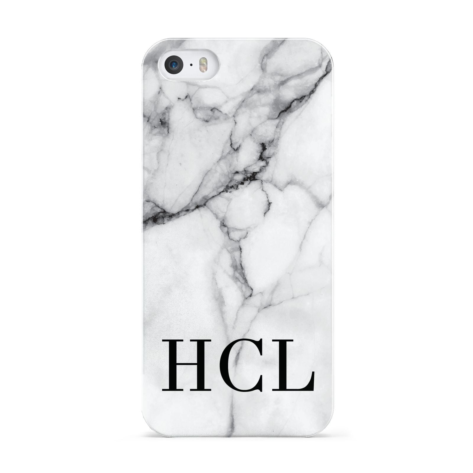 Personalised Medium Marble Initials Apple iPhone 5 Case