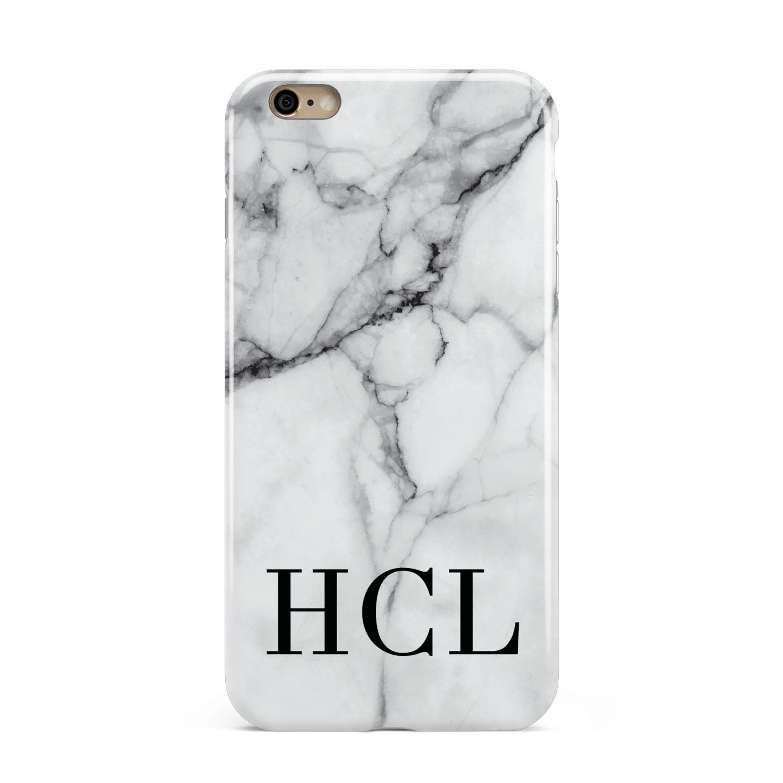 Personalised Medium Marble Initials Apple iPhone 6 Plus 3D Tough Case