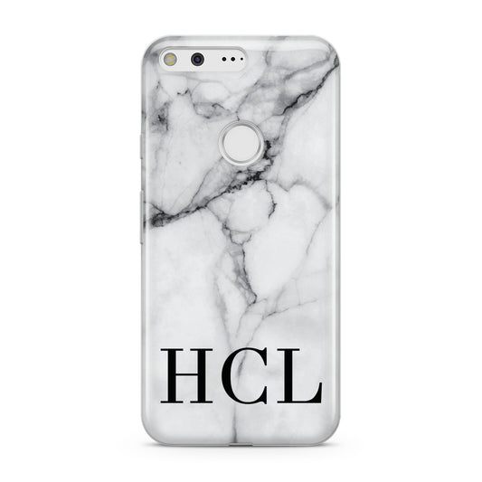 Personalised Medium Marble Initials Google Pixel Case