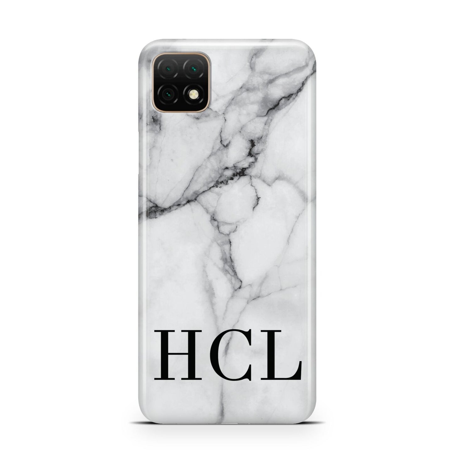 Personalised Medium Marble Initials Huawei Enjoy 20 Phone Case