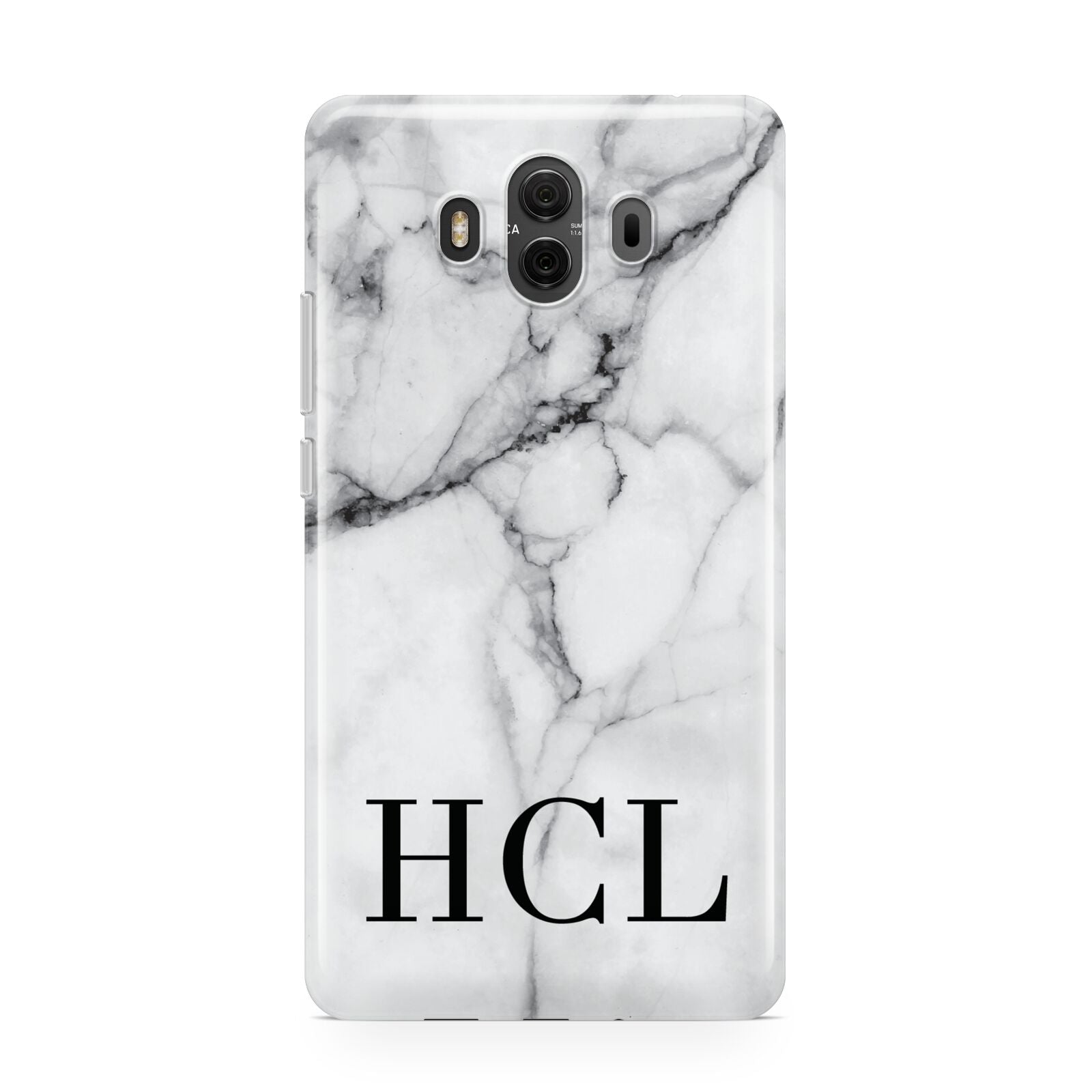 Personalised Medium Marble Initials Huawei Mate 10 Protective Phone Case