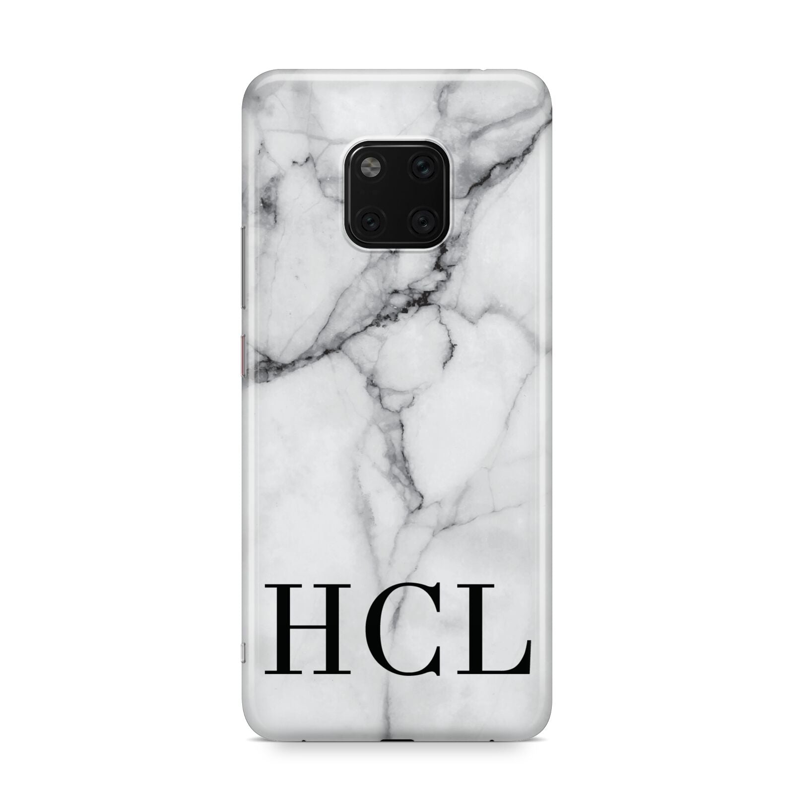 Personalised Medium Marble Initials Huawei Mate 20 Pro Phone Case