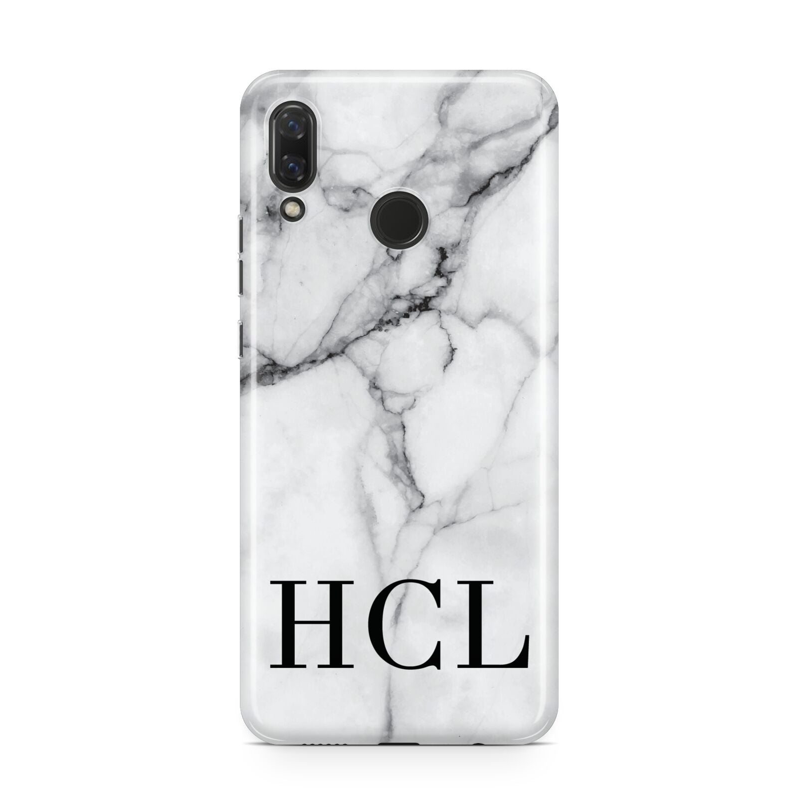 Personalised Medium Marble Initials Huawei Nova 3 Phone Case