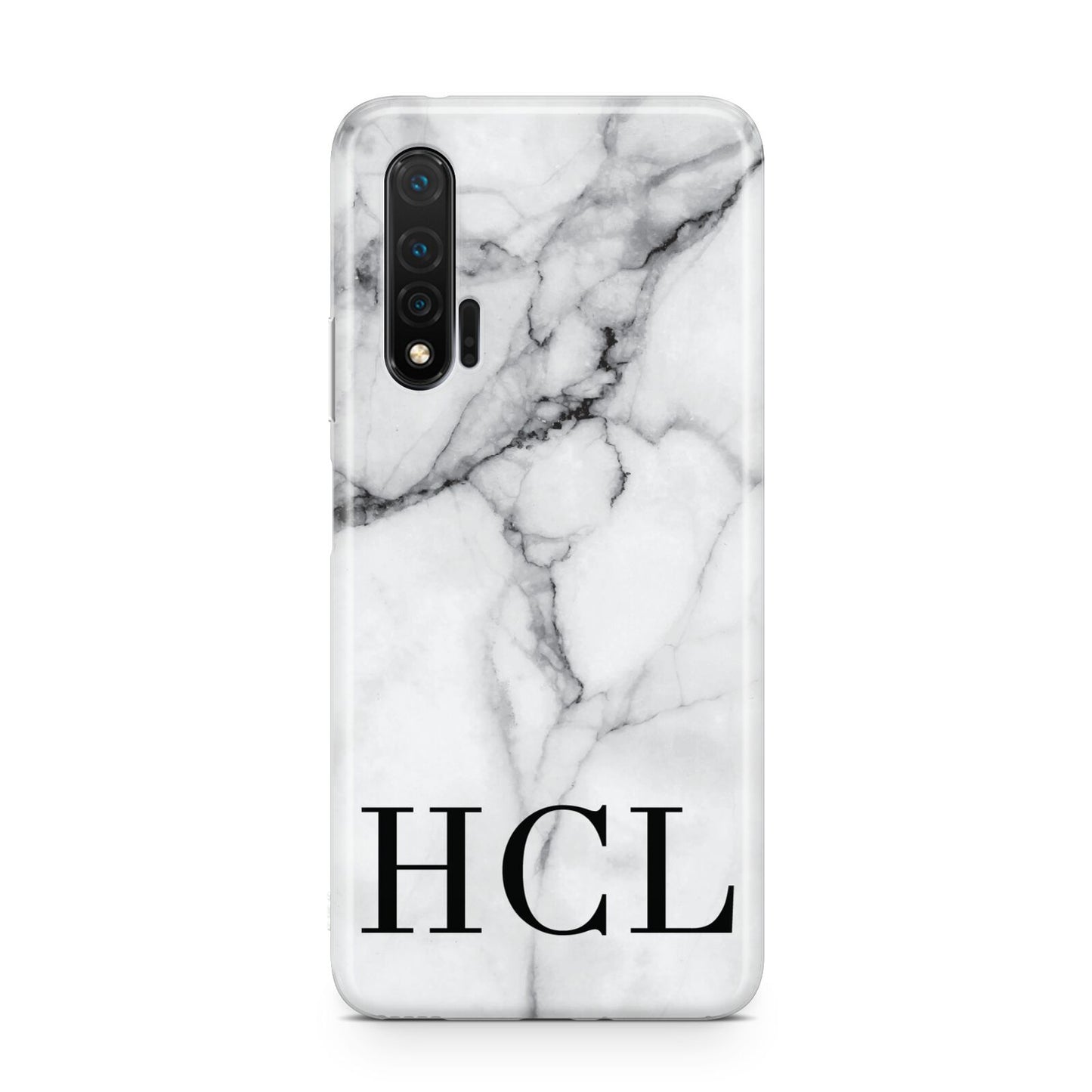 Personalised Medium Marble Initials Huawei Nova 6 Phone Case
