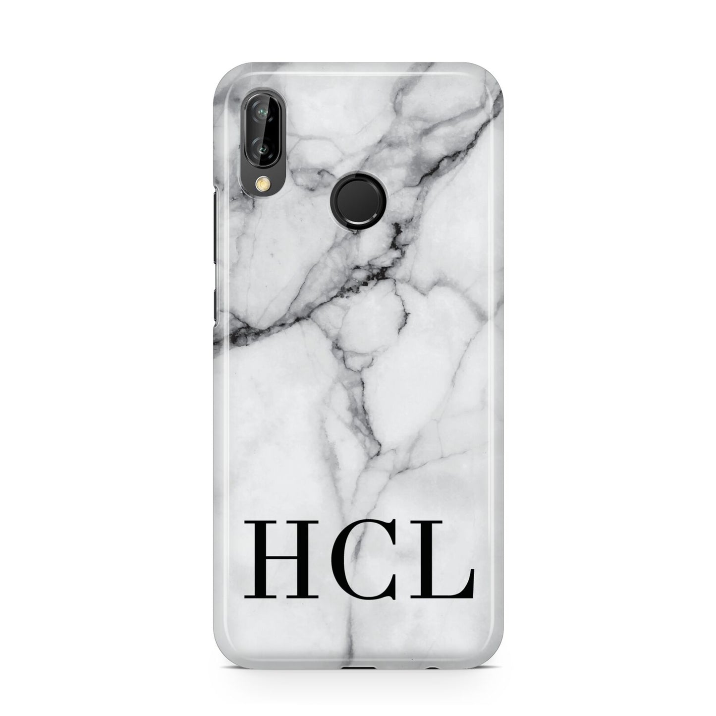 Personalised Medium Marble Initials Huawei P20 Lite Phone Case