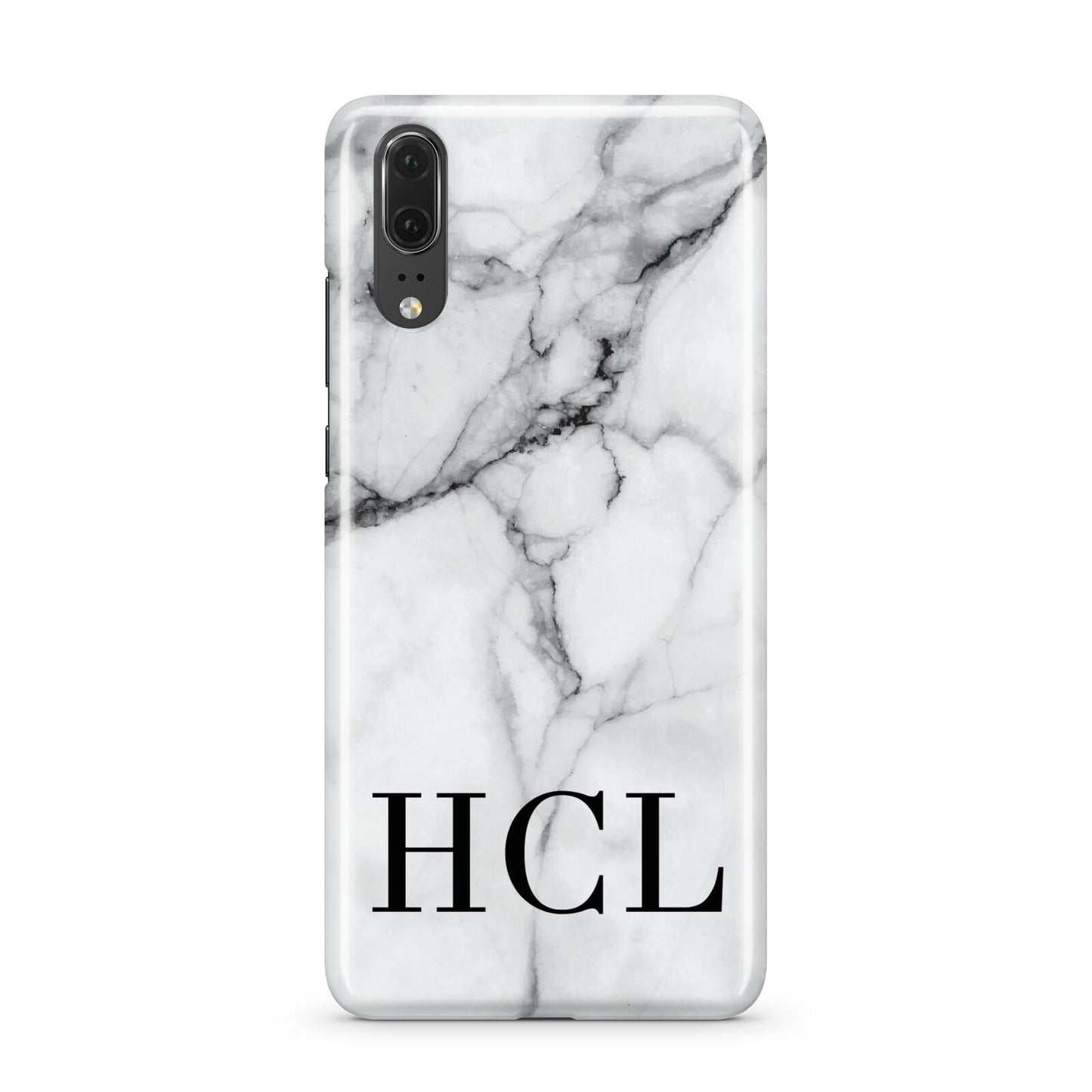 Personalised Medium Marble Initials Huawei P20 Phone Case