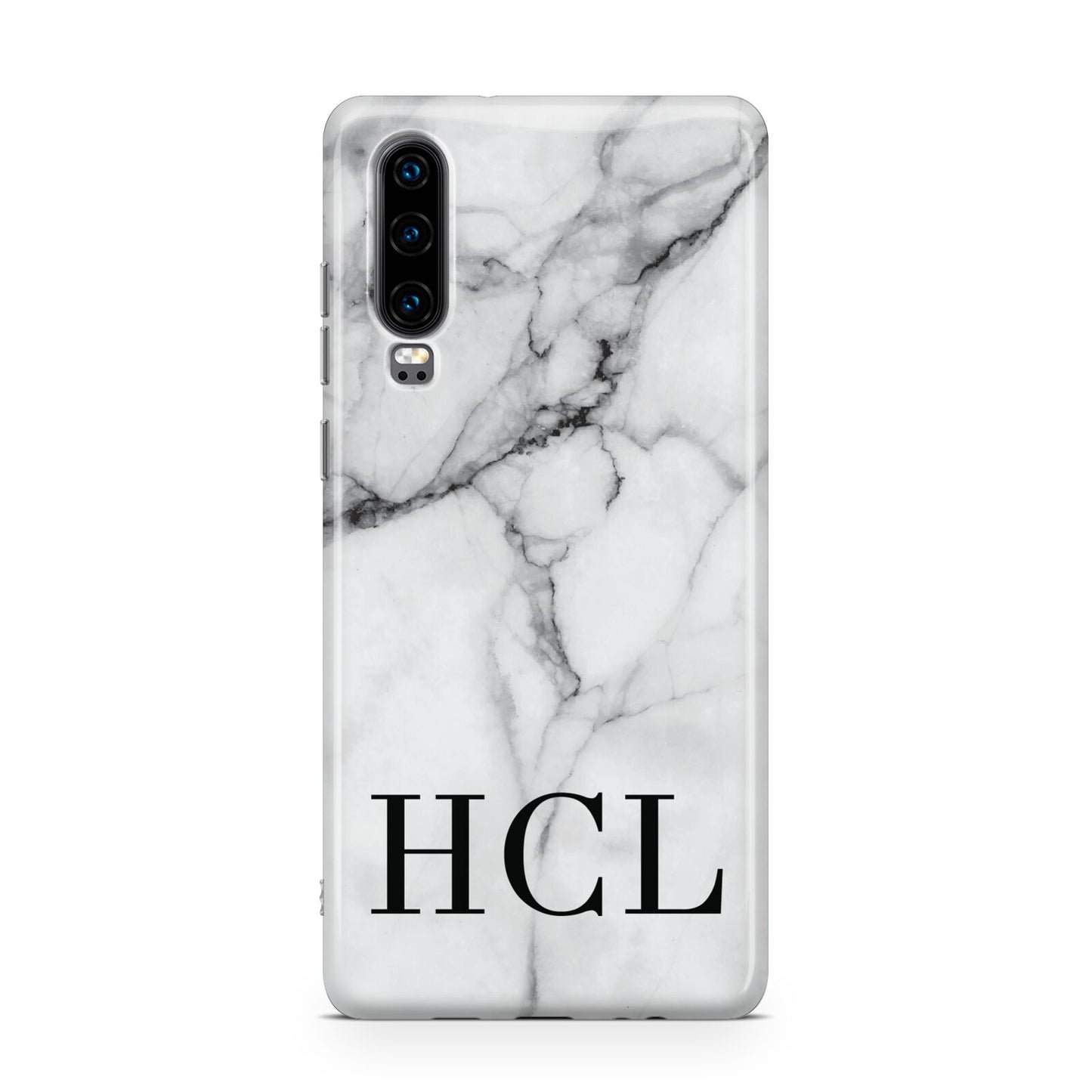 Personalised Medium Marble Initials Huawei P30 Phone Case