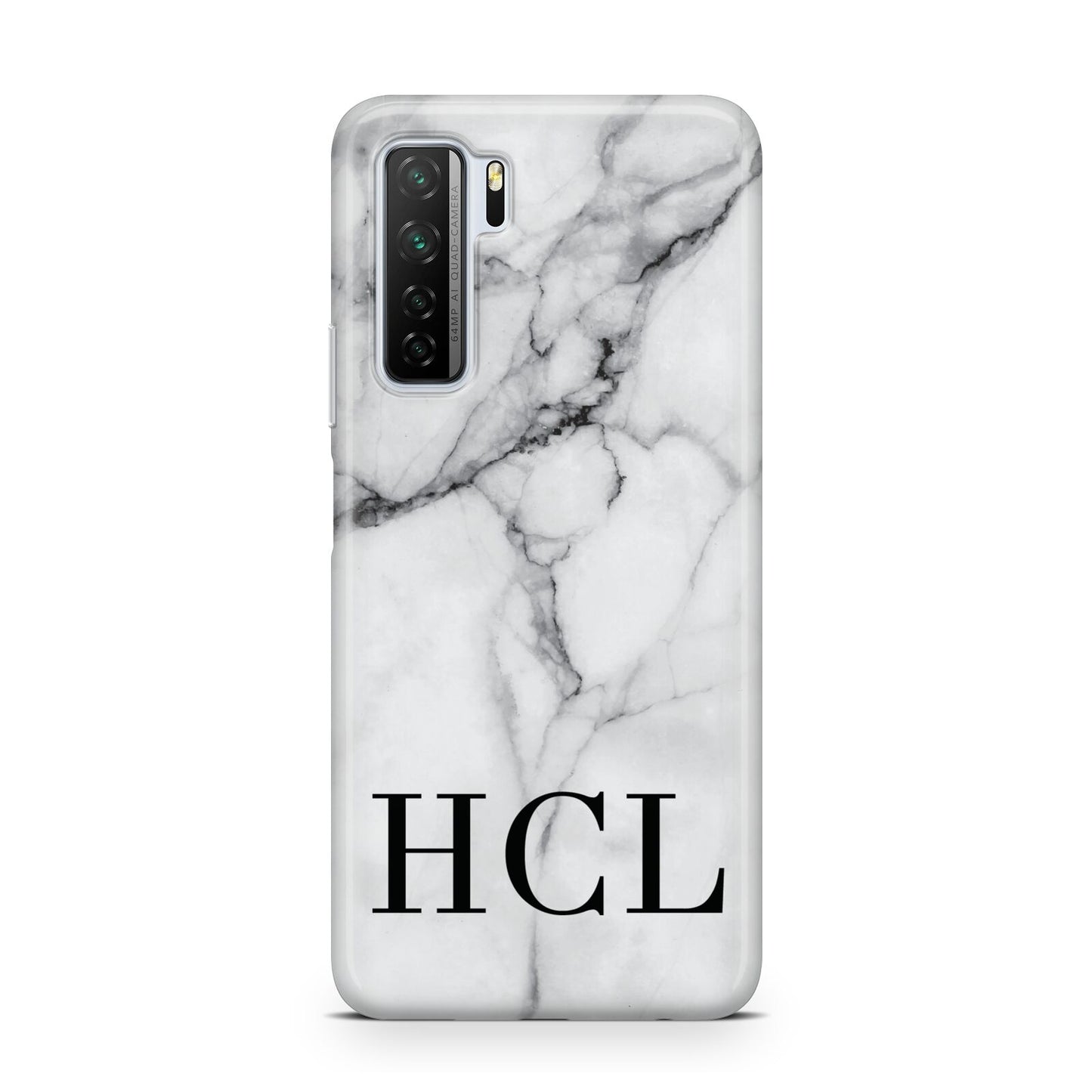 Personalised Medium Marble Initials Huawei P40 Lite 5G Phone Case