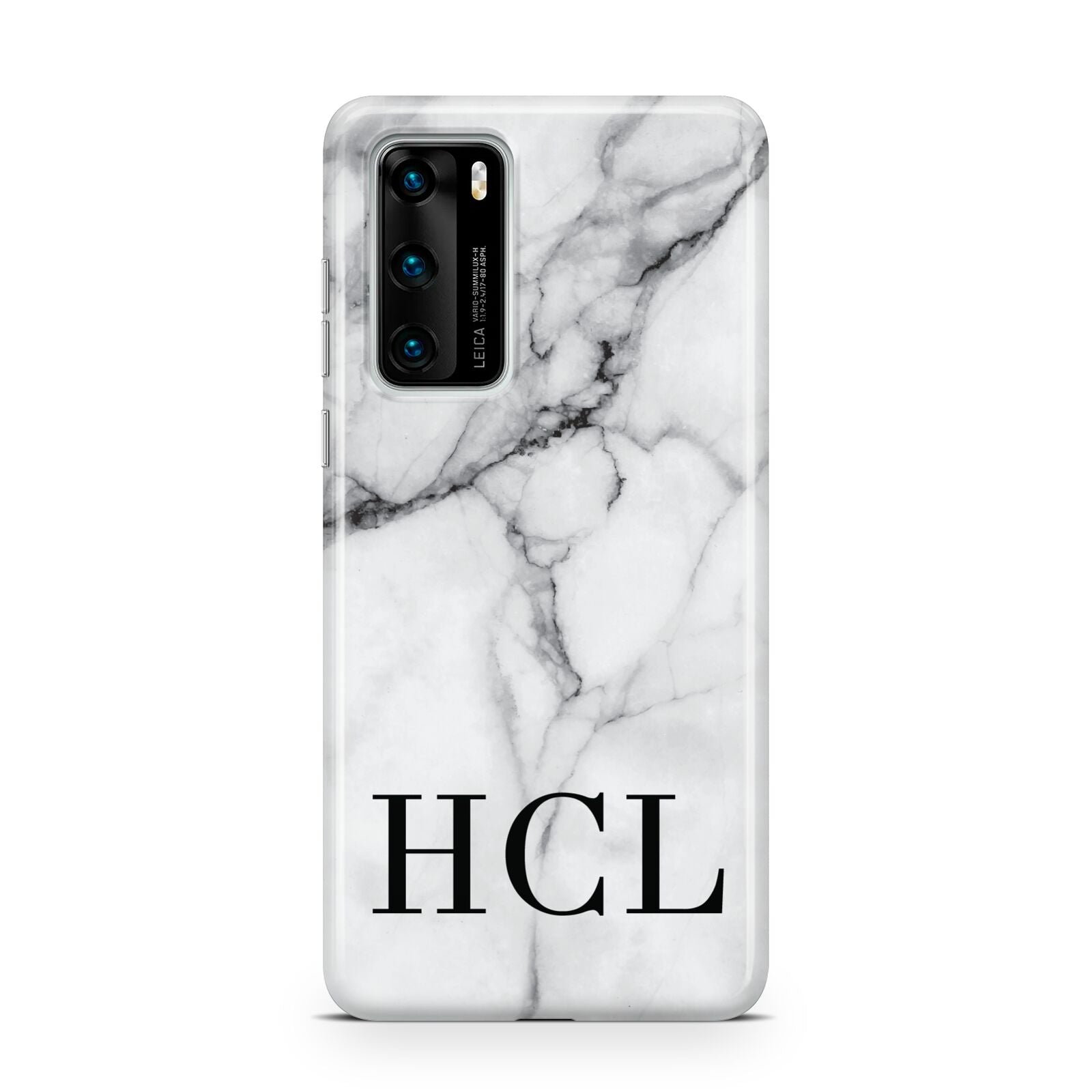 Personalised Medium Marble Initials Huawei P40 Phone Case
