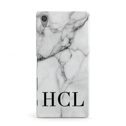 Personalised Medium Marble Initials Sony Xperia Case