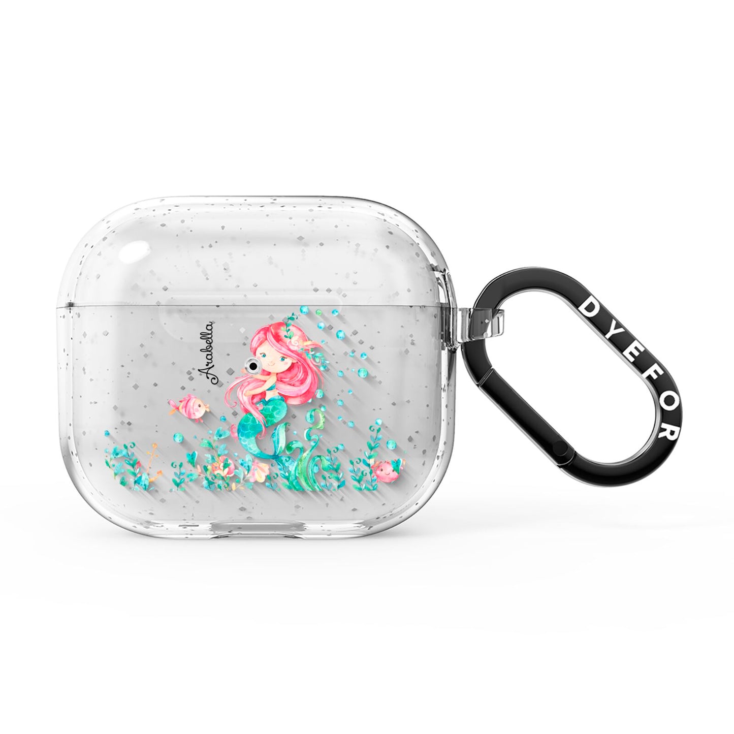 Personalised Mermaid AirPods Glitter Case 3rd Gen