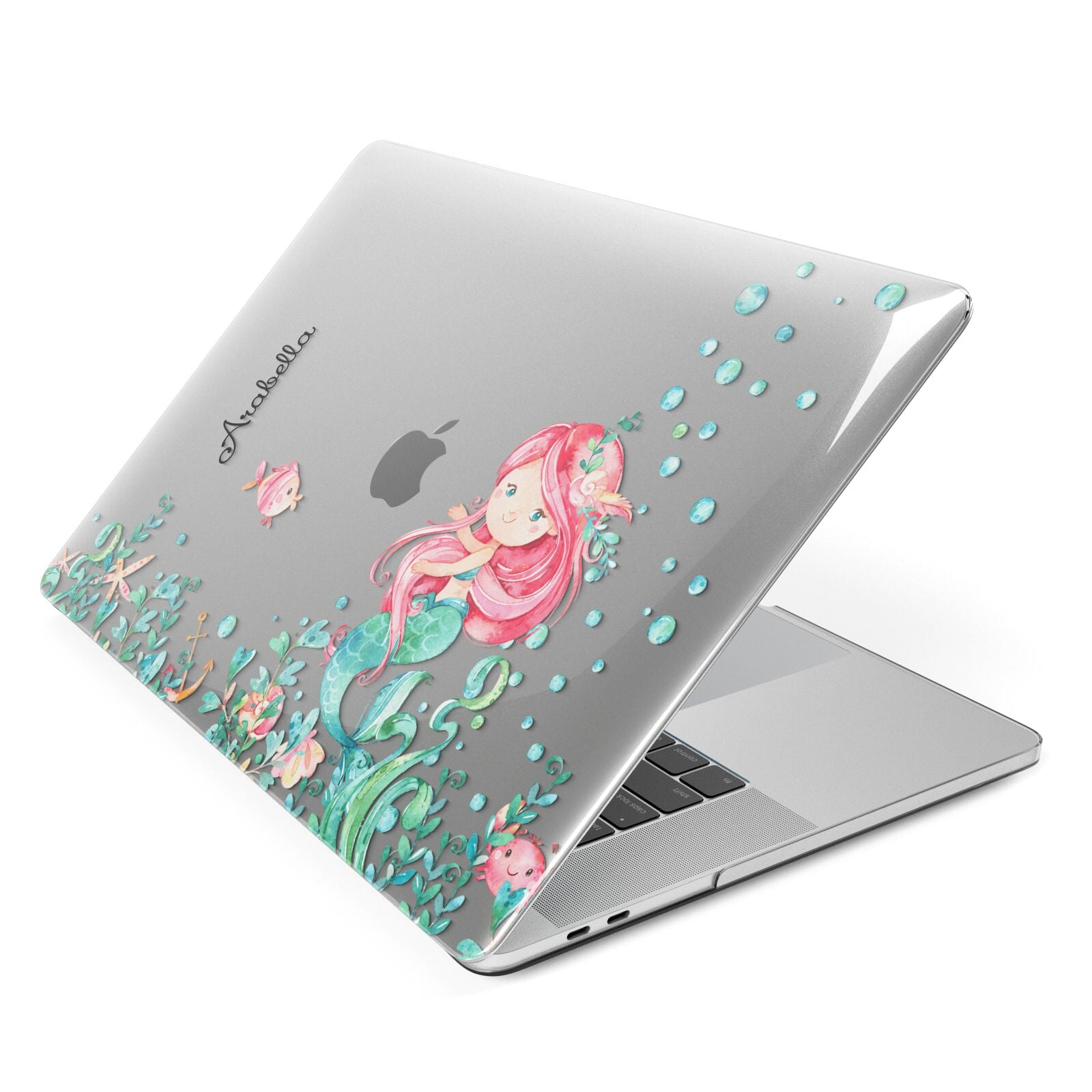 Personalised Mermaid Apple MacBook Case Side View