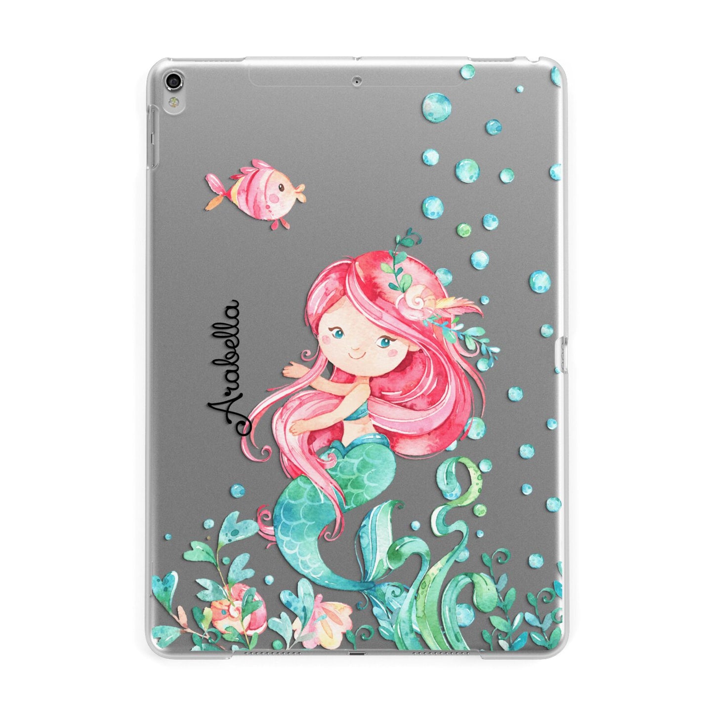 Personalised Mermaid Apple iPad Silver Case