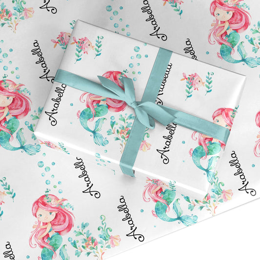 Personalised Mermaid Custom Wrapping Paper